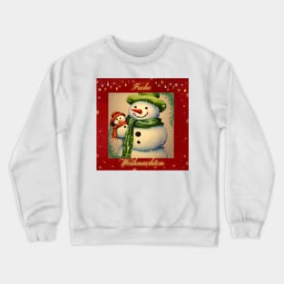 Frohe Weihnachten von Schneemann und Schneebaby Crewneck Sweatshirt